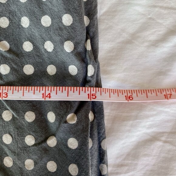 Grey and Off White Polka Dot French Cotton Sundress - Picture 8 of 9